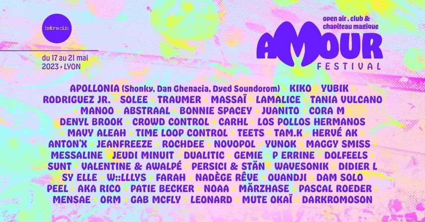 Flyer Amour Festival 2023, Lyon