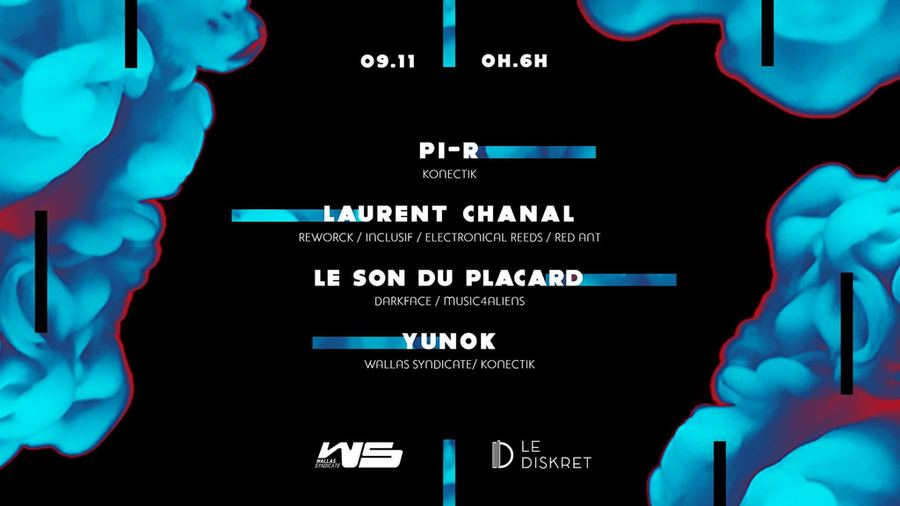 Flyer soirée Wallas Syndicate au Diskret, Lyon